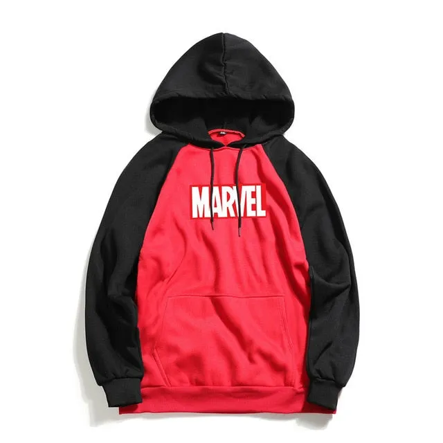 Men High Quality Marvel Letter Printing Hoodies