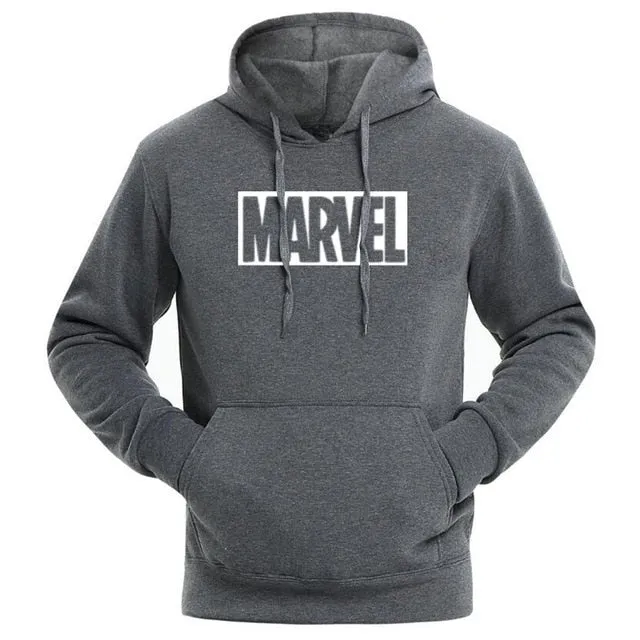 Men High Quality Marvel Letter Printing Hoodies