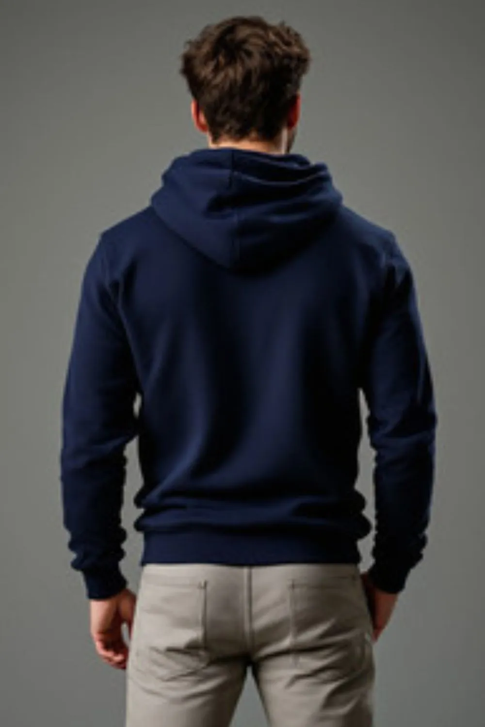 Men Hooded Stylish Navy Blue Sweatshirts