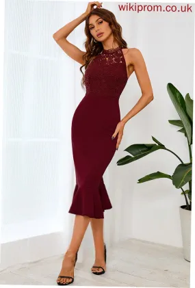 Midi Bodycon Sexy Dresses Amina Sleeveless Blends Round Club Dresses Cotton Neck