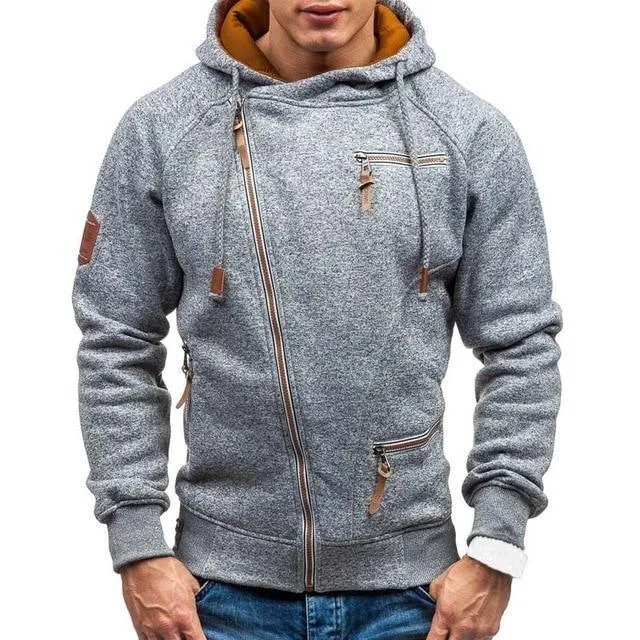 Modern Slim Zipper Hoodies Sweatshirts/ Hooded Mens Streetwear