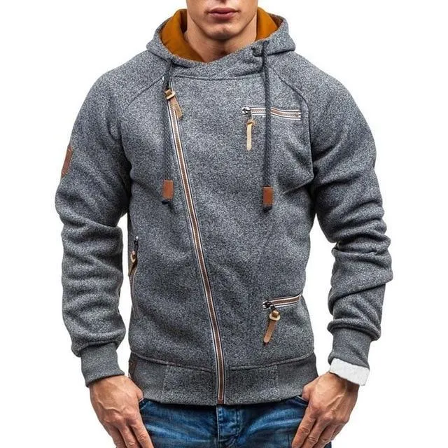 Modern Slim Zipper Hoodies Sweatshirts/ Hooded Mens Streetwear