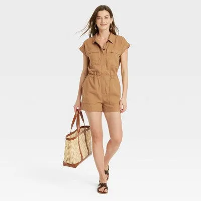 New - Women's Short Sleeve Romper - Universal Thread