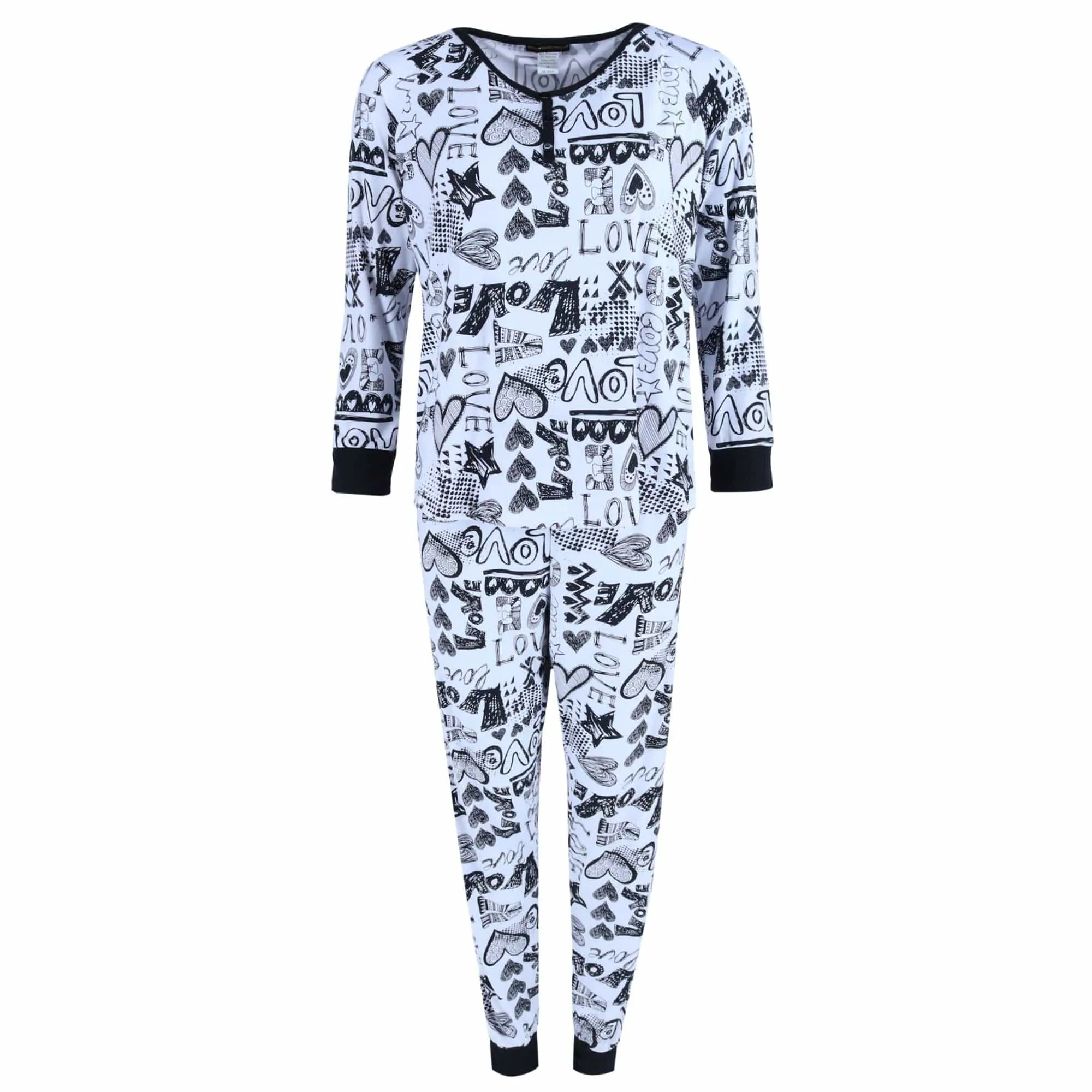 Not a Morning Person Women's Plus Size Love Jogger Pajama Set