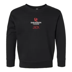 Personalized Davidson Wildcats Primary Lockup Toddler Crewneck Sweatshirt