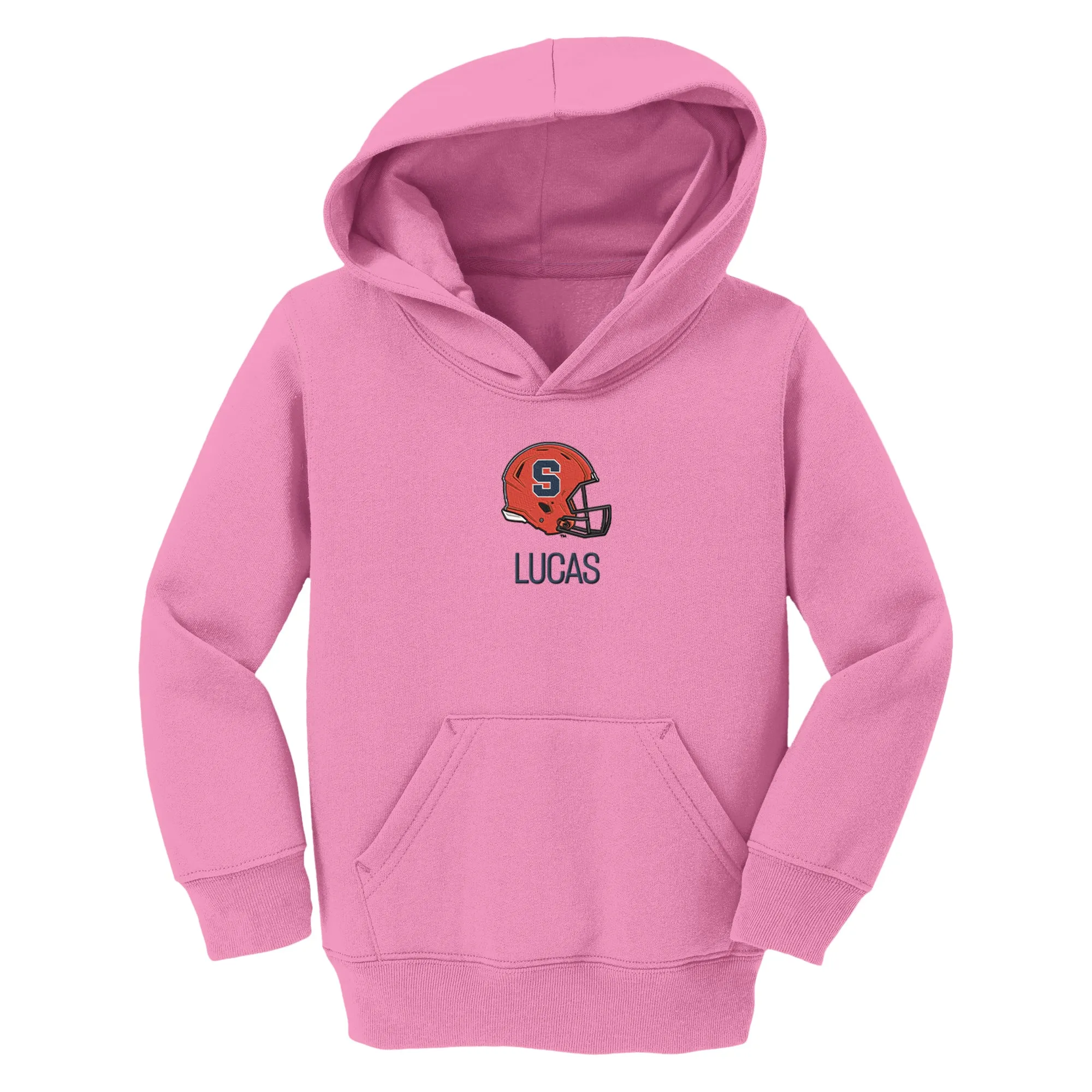 Personalized Syracuse Orange Helmet Toddler Pullover Sweatshirt