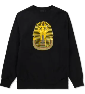 Pharaoh Egypt Gold Egyptian Head Boys Kids Crewneck Sweatshirt