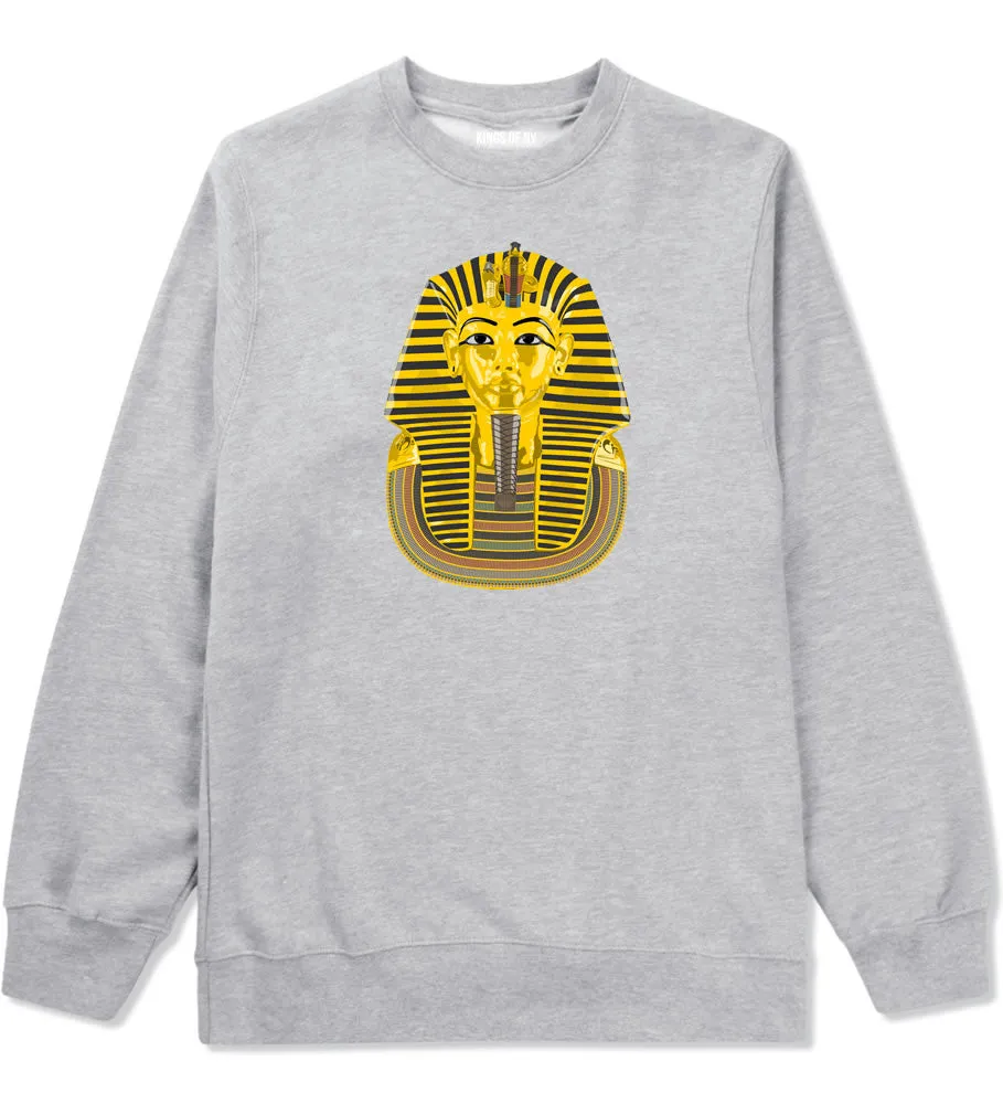 Pharaoh Egypt Gold Egyptian Head Boys Kids Crewneck Sweatshirt