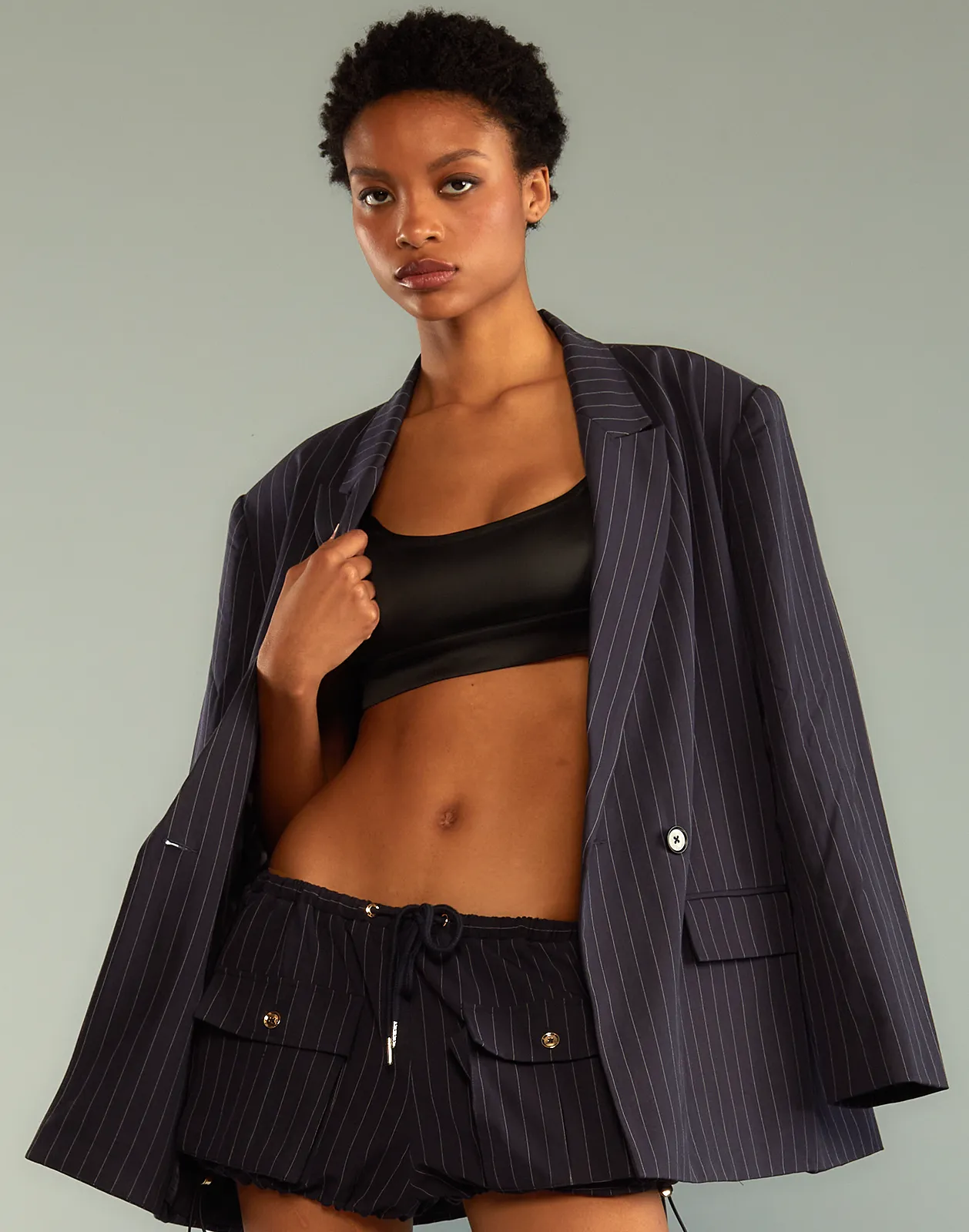 Pinstripe Blazer