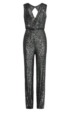 Sequinned Wide-Leg Jumpsuit