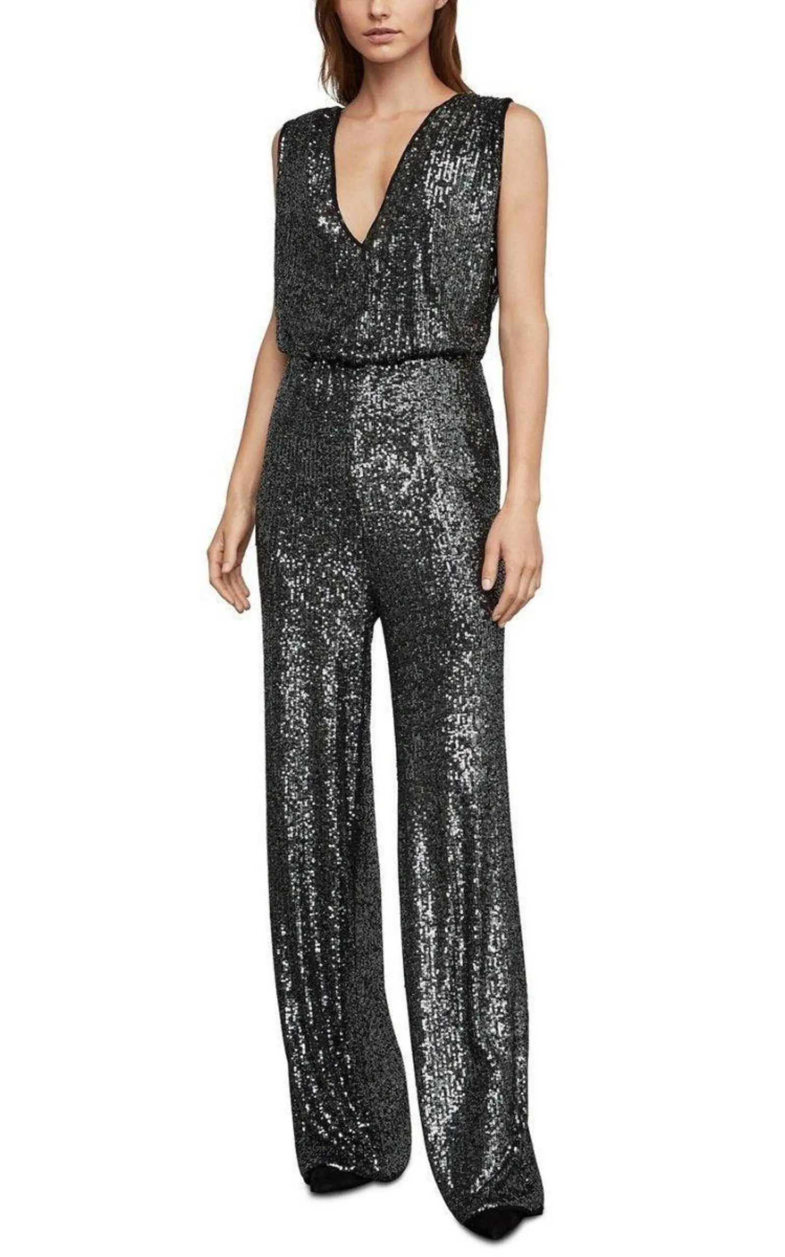 Sequinned Wide-Leg Jumpsuit