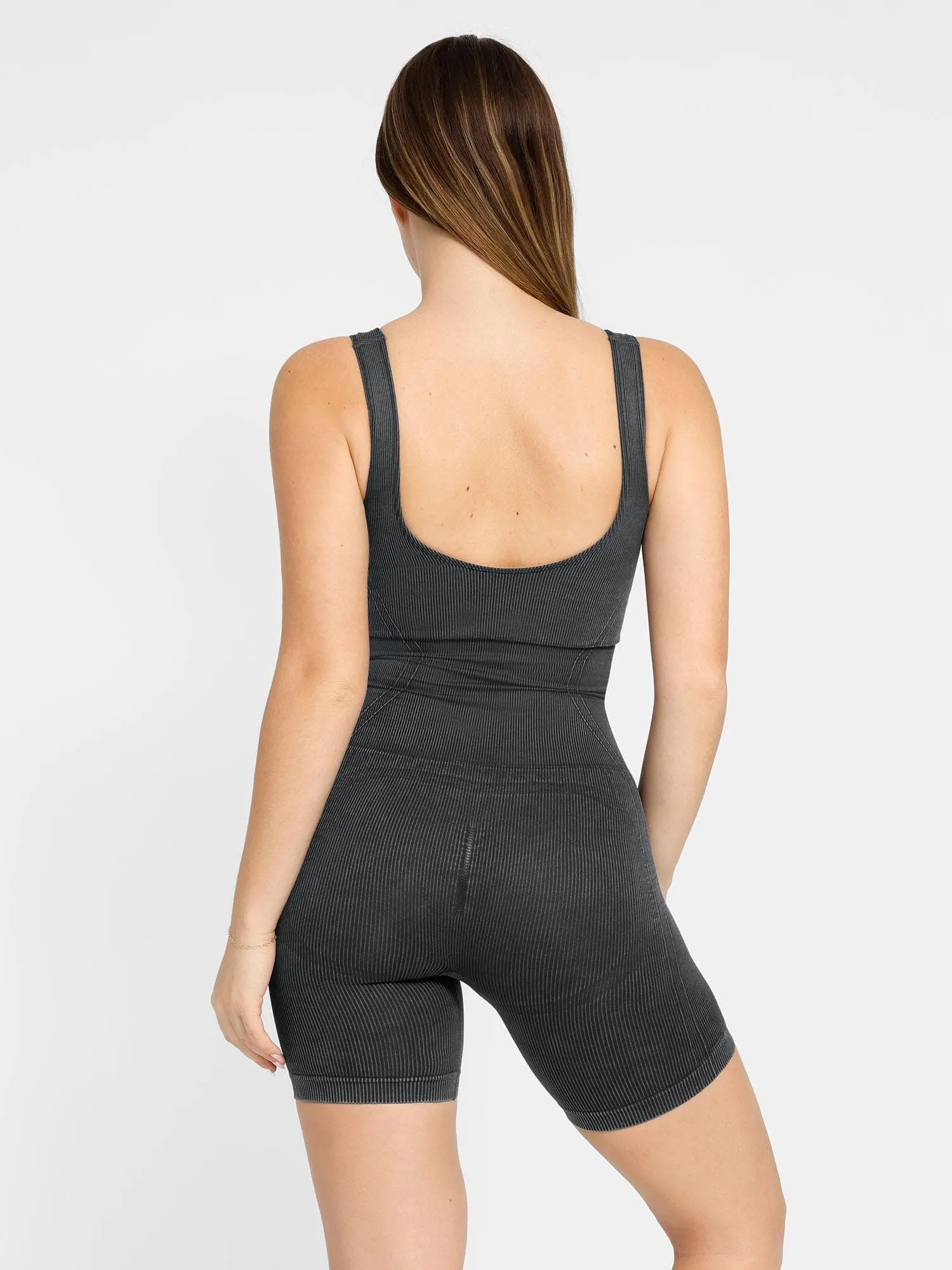 Shapewear Square Neck Tank Romper