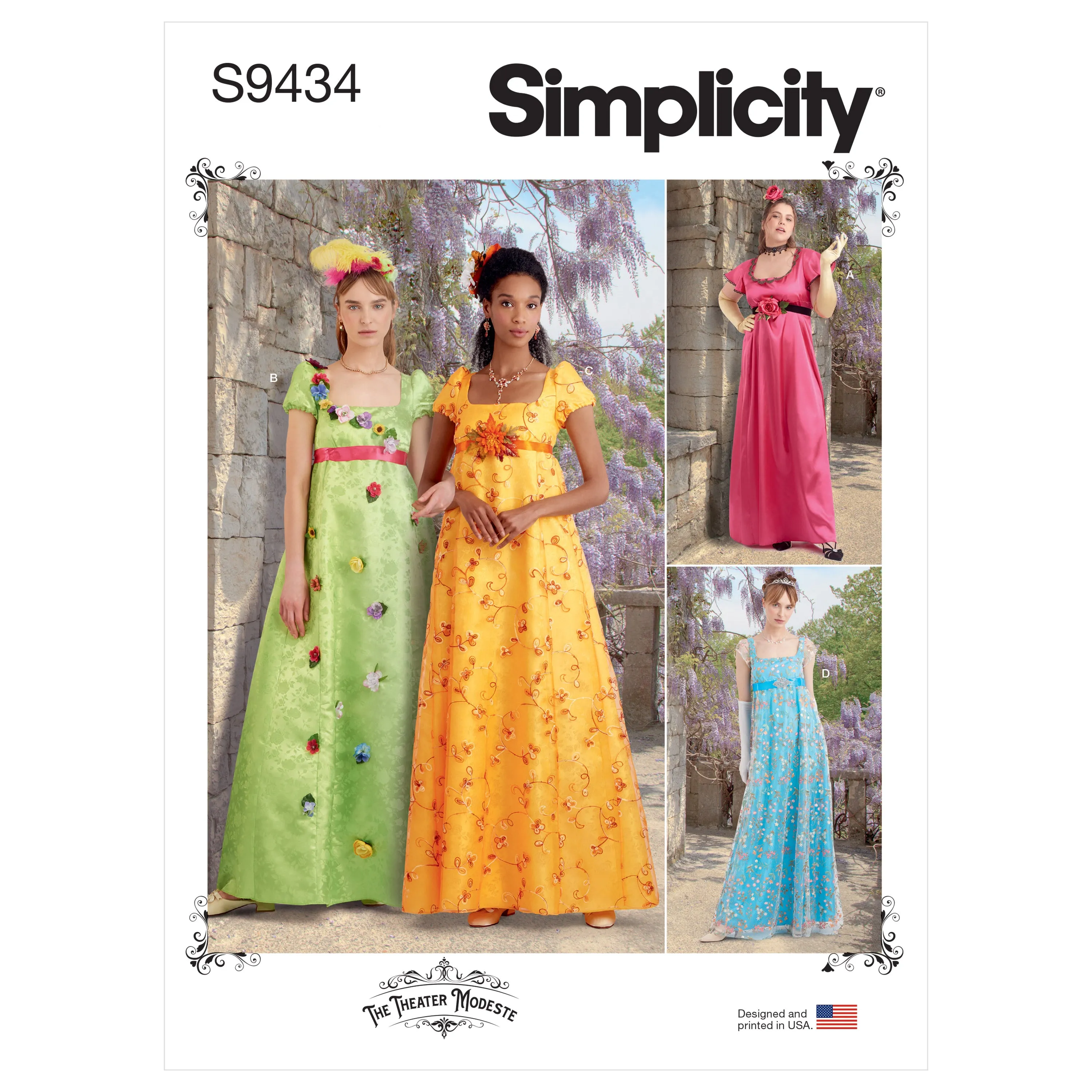 Simplicity Sewing Pattern S9434 Misses' and Women's Regency-style Dresses