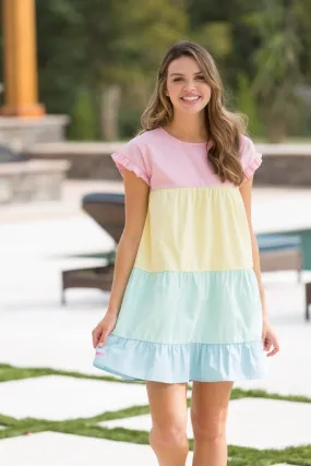 Simply Southern Multi Color Block Dress