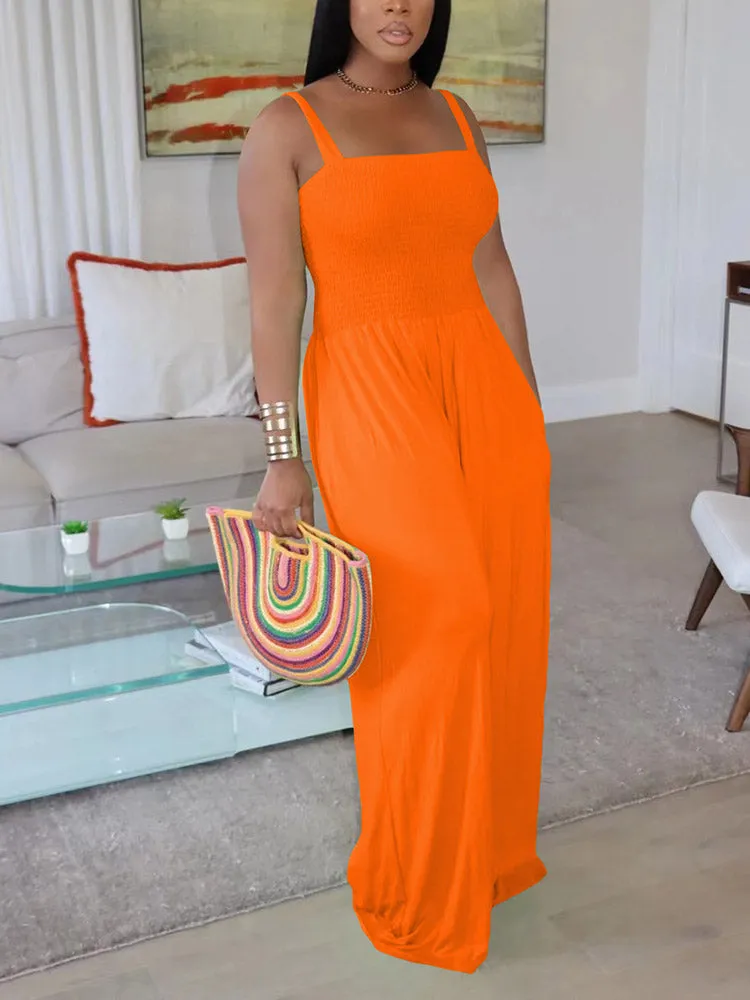 Sleeveless Wide Leg Jumpsuit