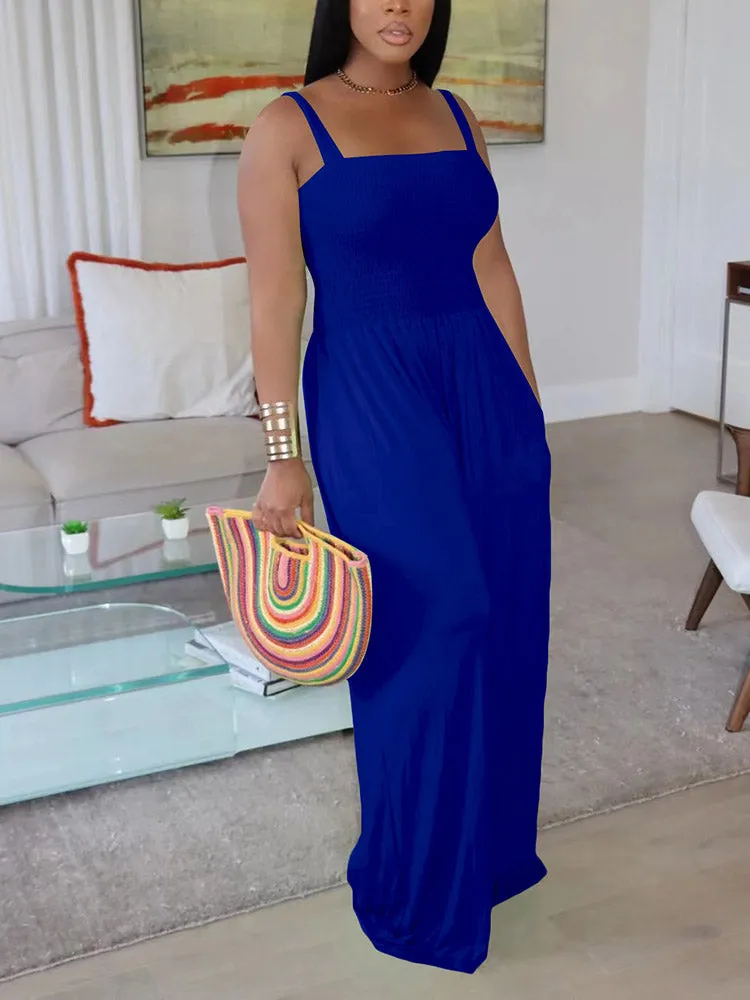 Sleeveless Wide Leg Jumpsuit