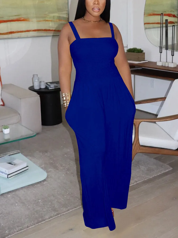 Sleeveless Wide Leg Jumpsuit