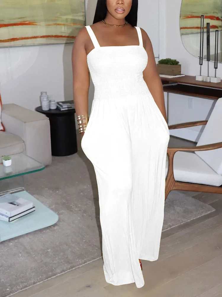 Sleeveless Wide Leg Jumpsuit