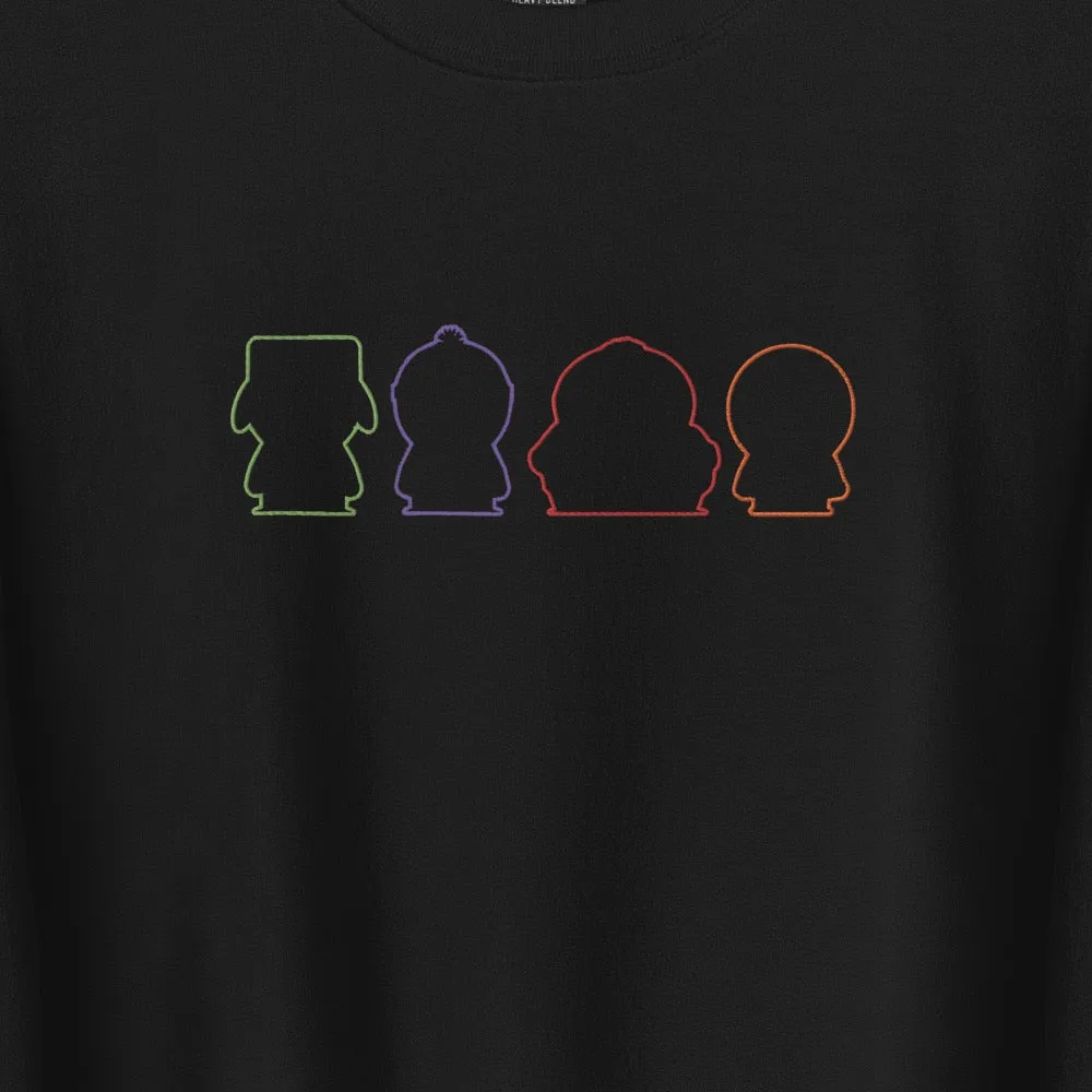 South Park Embroidered Boys Silhouettes Crewneck