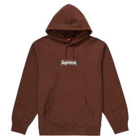 Supreme Bandana Box Logo Hooded Sweatshirt Dark Brown