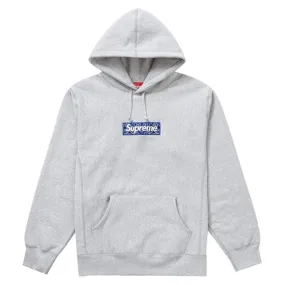 Supreme Bandana Box Logo Hooded Sweatshirt Heather Grey