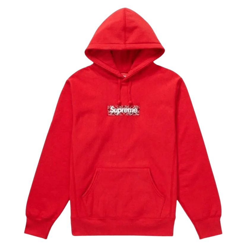 Supreme Bandana Box Logo Hooded Sweatshirt Red