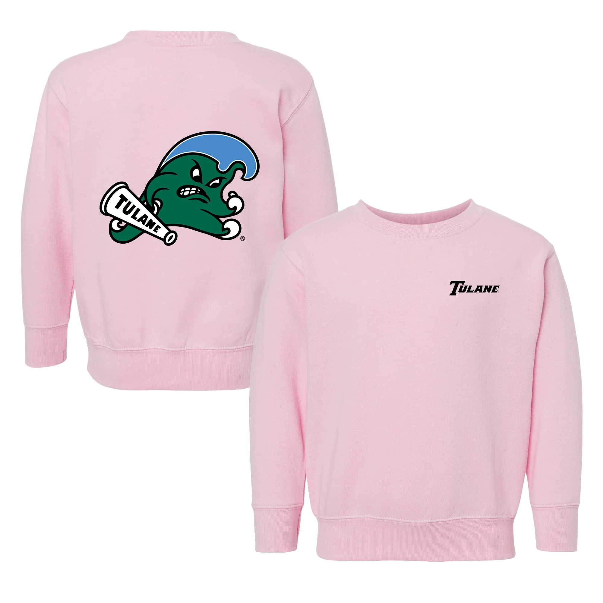 Tulane Green Wave Logo Toddler Crewneck Sweatshirt