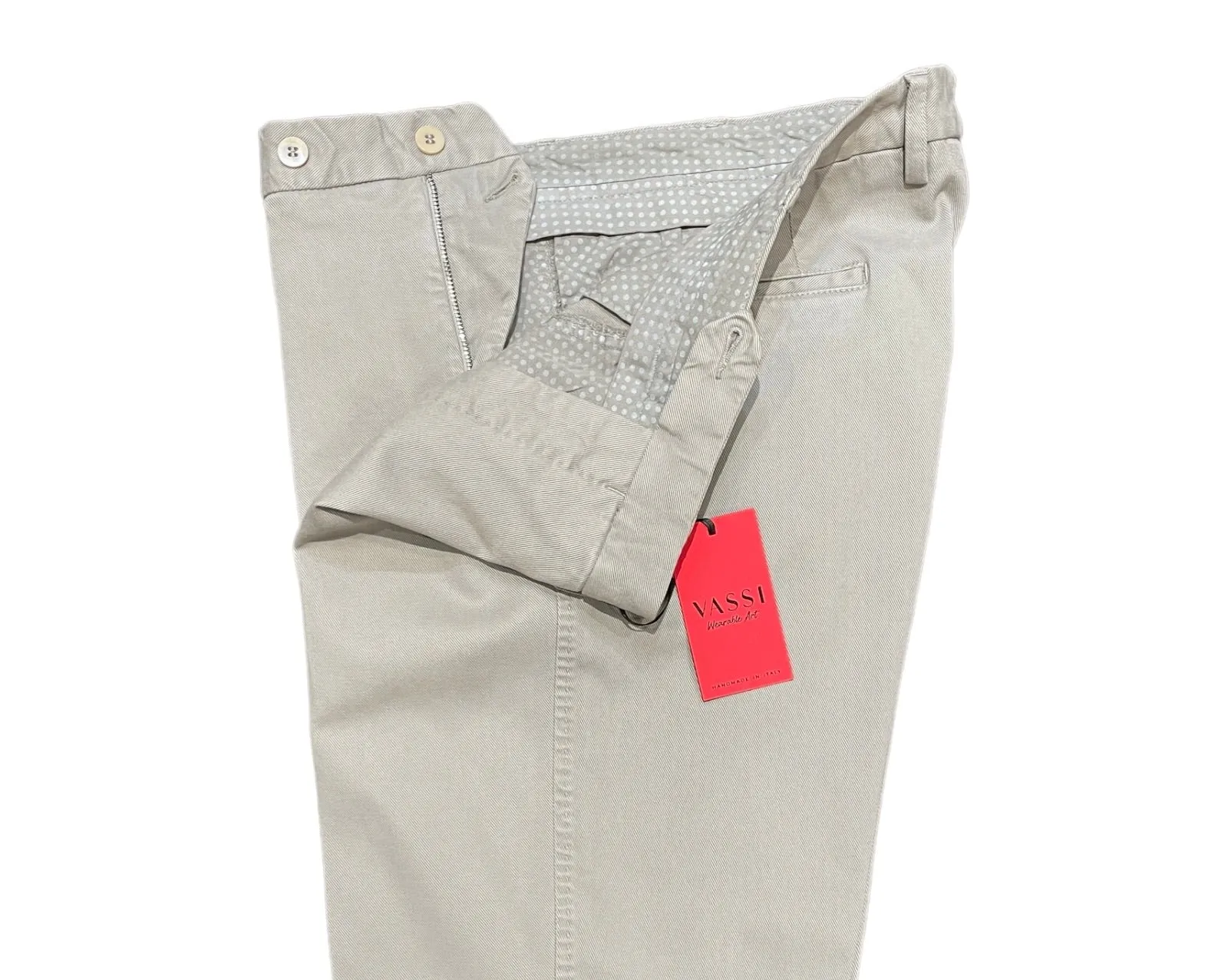 Winter Stretch-Cotton Chino Pants - Light Grey