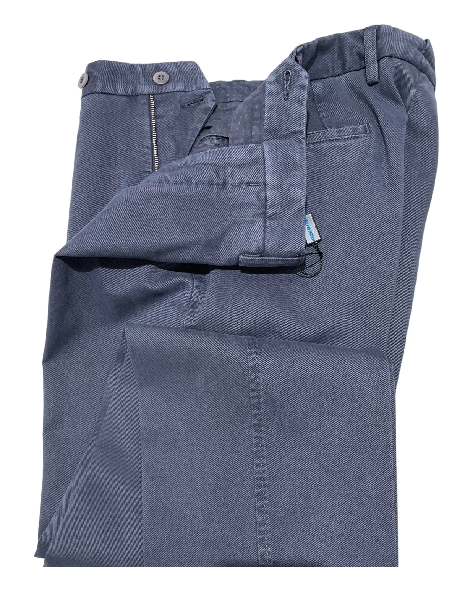 Winter Stretch-Cotton Chino Pants - Livid Blue