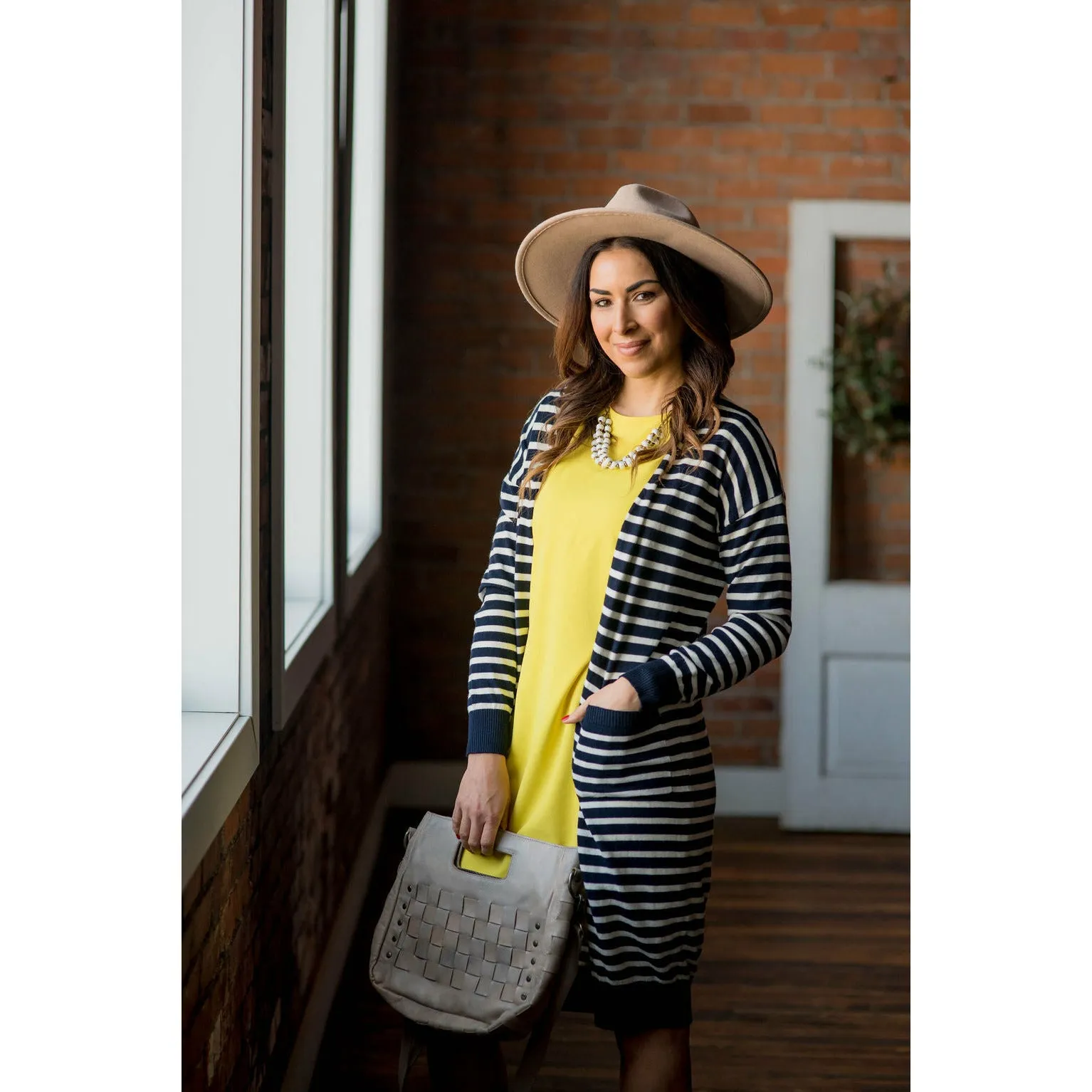 Yellow Scalloped Shift Dress